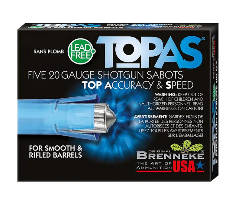 Brenneke SL202TOPN TOPAS 20Gauge 2.75" 1/2oz Sabot Slug Shot 5 Per Box/50 Case