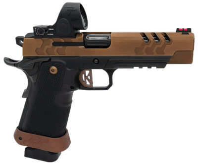 Kimber Mfg.,inc 3500055 2K11 Target (OI)  9mm 20+1 5″ High Polished w/ Coyote PVD, Brush Polish Flats w/ DLC Coating Stainless Steel Slide Aluminum Grip