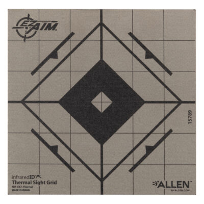 Allen 15789 Thermal Target  Sight-In Grid Hanging Paper 6″ x 6″ Black/Gray