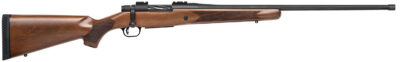 Mossberg 28239 Patriot  Full Size 7mm PRC 3+1 24″ Matte Blued Fluted Threaded Barrel, Drilled & Tapped Matte Blued Stainless Steel Receiver, Walnut Fixed Stock
