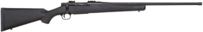 Mossberg 28243 Patriot  Full Size 6.5 PRC 4+1 24″ Matte Blued Fluted Threaded Barrel, Drilled & Tapped Matte Blued Stainless Steel Receiver, Black Fixed Synthetic Stock