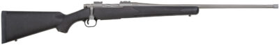 Mossberg 28245 Patriot  Full Size 6.5 PRC 4+1 24″ Stainless Cerakote Fluted Threaded Barrel, Drilled & Tapped Stainless Cerakote Receiver, Black Fixed Synthetic Stock