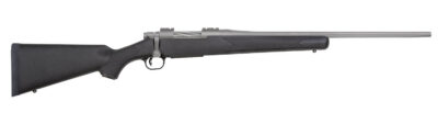 Mossberg 28260 Patriot  Full Size 350 Legend 4+1 22″ Stainless Cerakote Fluted Threaded Barrel, Drilled & Tapped Stainless Cerakote Stainless Steel Receiver, Black Fixed Synthetic Stock
