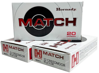 MATCH® 22 CREEDMOOR ELD-MATCH® POLYMER TIPPED RIFLE AMMO MATCH 22 CREEMOOR 80GR ELD-MATCH POLYMER TIPPED 20/BOX