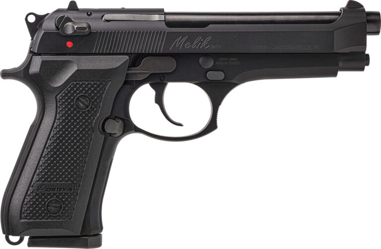 Derya Firearms 10LMELIK9TR Melik 9mm Luger 10+1 4.90" Black Melonite Steel Barrel, Black Melonite Serrated Steel Slide, Black Aluminum Frame, Black Polymer Grip