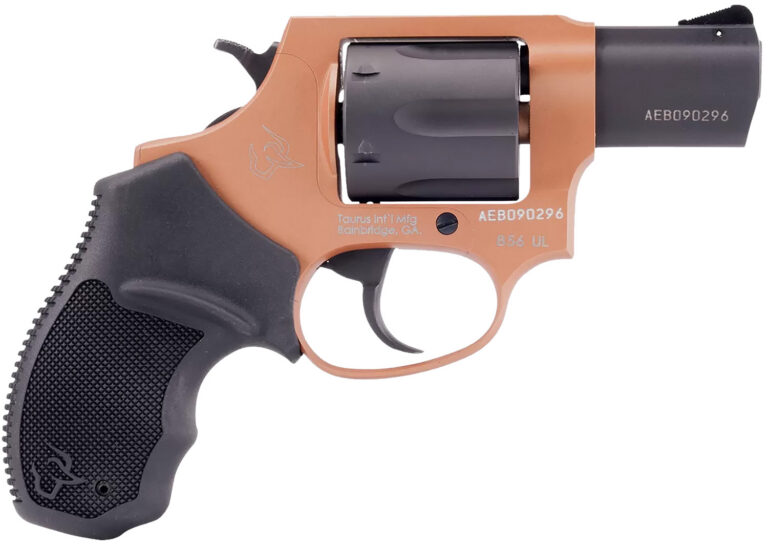 Taurus 2-85621ULC22 856 Ultra-Lite Small 38 Special +P 6 Shot 2" Matte Black Alloy Steel Barrel & Cylinder, Cerakote Copper Aluminum Frame, Transfer Bar Safety, Exposed Hammer