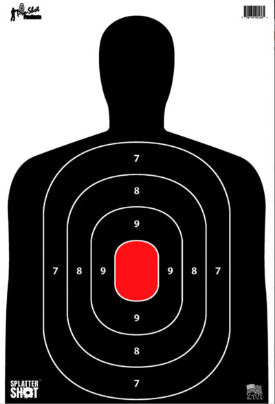 Pro-Shot SILH8PK SplatterShot  Hanging Heavy Paper 12″ x 18″ Black/Red 8 Pack