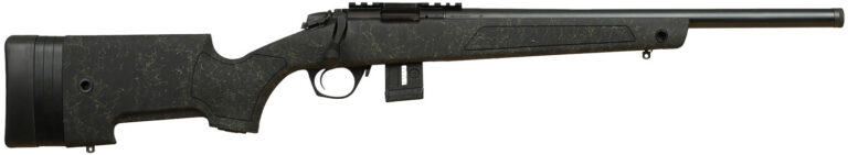 Bergara Rifles BMR007 BMR-X 22 LR 10+1 18" Blued Heavy Threaded Barrel, Blued Picatinny Rail Receiver, Adj LOP Green w/Black Webbing Synthetic Stock