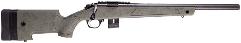 Bergara Rifles BMR012 BMR-X Carbon Fiber 17 HMR 10+1 18" Carbon Fiber Threaded Barrel, Black Cerakote Picatinny Rail Steel Receiver, Adj LOP Black w/Green Webbing Synthetic Stock
