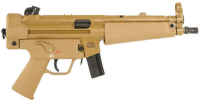 HK 810010799mm Luger 10+1 8.86″ Black Navy-Style Threaded Barrel, Flat Dark Earth Receiver, FDE Polymer Grip, 2 Magazines