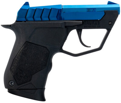 Taurus 1-22TUC13BL 22TUC  Micro-Compact Frame 22 LR 9+1 2.50″ Polished Blue PVD Steel Tip-Up Barrel, Blue PVD Serrated Stainless Steel Slide, Black Polymer Frame, Black Polymer Grip