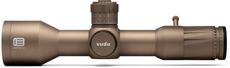 VUDU 5-25X50MM FFP ILLUMINATED RIFLE SCOPE VUDU 5-25X50MM FFP ILLUMINATED TREMOR 5 MRAD RETICLE TAN