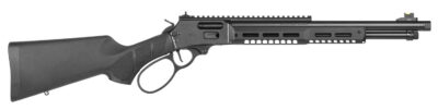 Smith & Wesson 14195 1854 Stealth Hunter 45 Long Colt 8+1 16.30″ Black Armornite Threaded Barrel, Black Anodized Aluminum Receiver w/Picatinny Rail, Fixed w/Textured Grip Panels Black Synthetic Stock