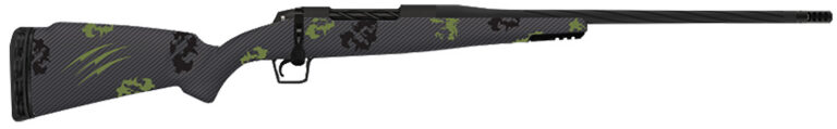 Fierce Firearms TWROG7PRC24BF Twisted Rogue 7mm PRC 24" Black Cerakote Steel Threaded Barrel, Black Cerakote Drilled & Tapped Steel Receiver, LR Negative Comb Forest Camo Carbon Fiber Stock