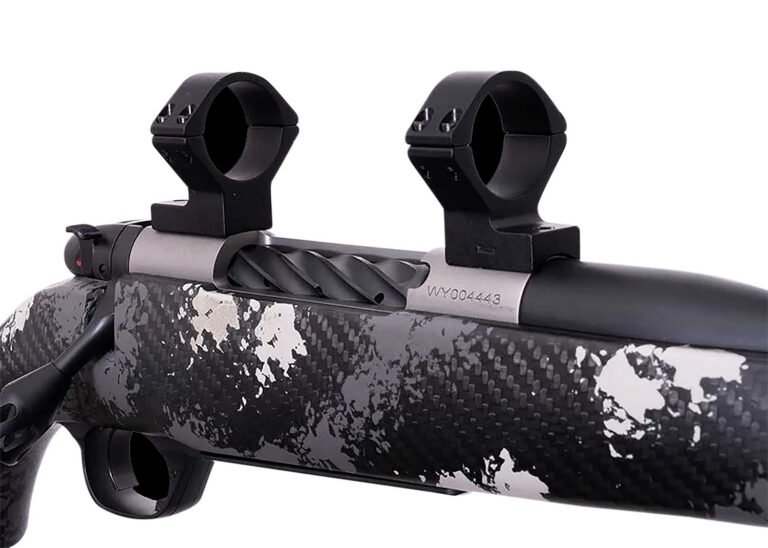 Weatherby W740705 Scope Mount/Ring Combo Matte Black Alloy 30mm Tube Weatherby Mark V Medium Rings Magnum 9-Lug Action
