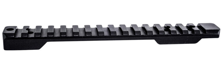 Weatherby P00252705 Picatinny Rail Black Hardcoat Anodized Alloy Fits Weatherby Mark V Magnum 9-Lug Action