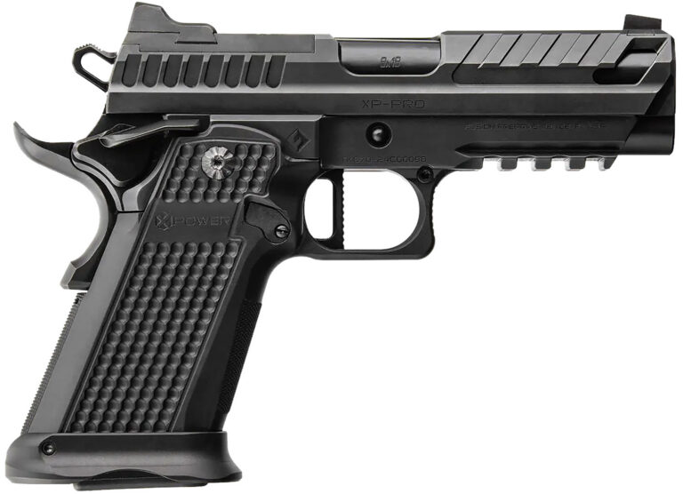 Fusion Firearms XP9BLK XP Pro 9mm Luger 17+1 4" Black Tennifer Bull Barrel, Black Optic Cut/Serrated/Vent Cut Slide, Black Steel Frame w/Beavertail & Picatinny Rail, Black Aluminum Grip