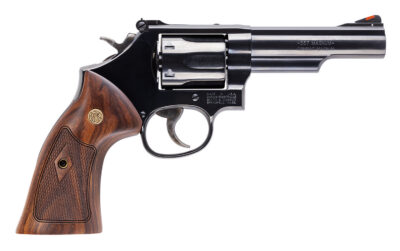 Smith & Wesson 14046 Model 19  K-Frame 357 Mag 6 Shot 4.25″ Blued Carbon Steel Barrel, Cylinder & Frame, Checkered Wood Grip, No Safety