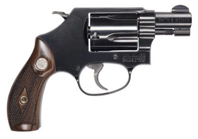 Smith & Wesson 14076 Model 36  J-Frame 38 Special +P 5 Shot 1.88″ Blued Carbon Steel Barrel, Blued Cylinder, Blued Carbon Steel Frame, Checkered Wood Grip, No Safety, Exposed Hammer
