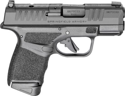 Springfield Armory HC9319BOSPCAP25 Hellcat OSP *CA Compliant Gear Up 25 Pkg 9mm Luger 10+1 3″ Black Melonite Steel Barrel & Optic Ready/Serrated Steel Slide, Black Polymer Frame w/Picatinny Rail, Crimson Trace CTS-1500 Red Dot, 5 Mags & Bag