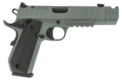 Tisas 10100133 1911 Night Stalker Carry Frame 9mm Luger 10+1 4.25″ Black Cerakote Bull Barrel, Gray Cerakote Serrated Steel Slide, Gray Cerakote Steel Frame w/Beavertail & Picatinny Rail