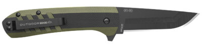 Outdoor Edge VX430BC Razor VX4  3″ Folding Plain Black/Green