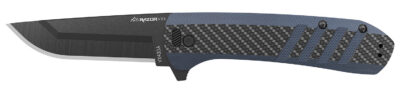 Outdoor Edge VX430CC Razor VX4  3″ Folding Plain Carbon Fiber/Blue