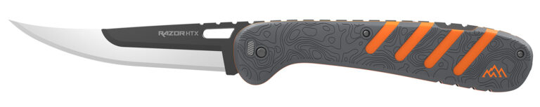 Outdoor Edge HTX50Y6C Razor HTX 5" Folding Plain 420J2 SS Blade Gray/Orange