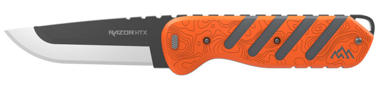 Outdoor Edge HTX35B6C Razor HTX 3.50" Folding Plain 420J2 SS Blade Orange/Gray