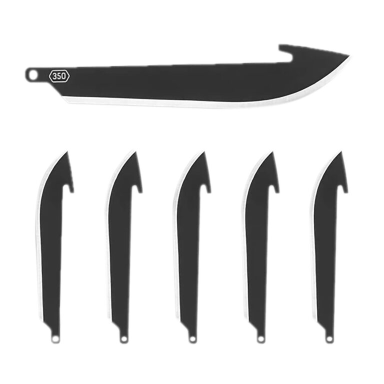 Outdoor Edge 3.5” Drop-Point Blade Pack Black, 6 Blades