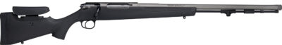 Traditions CR94660440 NitroBolt  50 Cal 24″ Tungsten Cerakote Fluted Threaded Barrel, Adj Cheek Piece & LOP Black Synthetic Stock