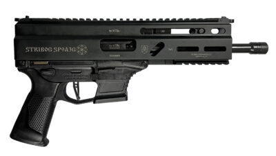 Grand Power 810091158180 SP9A3G Stribog *CA Compliant 9mm Luger 10+1 16″ Black Threaded Barrel, Black Picatinny Rail Aluminum Receiver, M-LOK Handguard, Side Folding Black Polymer Stock, Featureless Grip