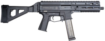 Grand Power 197892004848 SP10A3 Stribog 10mm Auto 20+1 8″ Black Threaded Barrel, Black Aluminum Picatinny Rail Receiver, Black Polymer SB Tactical Brace, Black Polymer Grip, Thread Protector