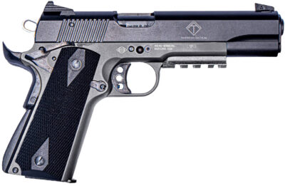 ATI GERG1911ADOPGR GSG 1911  22 LR 10+1 5″ Black Steel Barrel, Black Parkerized Serrated Slide, Gray Polymer Grip