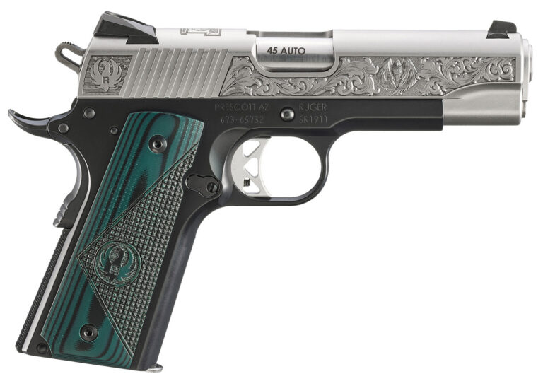 RUGER SR1911 COMMANDER MAYODAN NC EDITION 45ACP PISTOL 4.25" STS ENGRAVED 1-7RD MAG