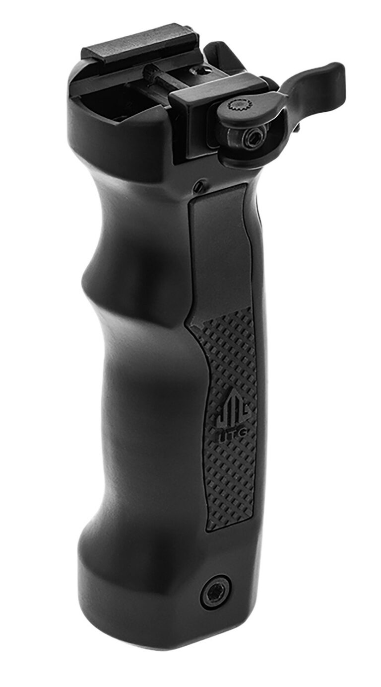 UTG Bipod D Grip with Ambi. Quick Release Deployable Black