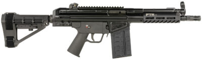 PTR  PDWR BR 308 Win 20+1 8.50″ Black Nitride Heavy Contour Threaded Barrel, Black Parkerized Aluminum Picatinny Rail Receiver, SB Tactical Brace, Black Polymer Grip