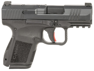 Canik HG7651CAN Mete MC9 *CA Compliant Micro-Compact Frame 9mm Luger 10+1 3.18″ Steel Barrel, Black Cerakote Optic Ready/Serrated Steel Slide, Black Polymer Frame w/Picatinny Rail, Textured Grip