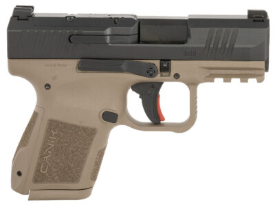 Canik HG7651CABDN Mete MC9 *CA Compliant Micro-Compact Frame 9mm Luger 10+1 3.18″ Steel Barrel, Black Cerakote Optic Ready/Serrated Steel Slide, Flat Dark Earth Polymer Frame w/Picatinny Rail, Textured Grip