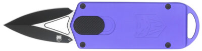 CobraTec Knives CTASPPUR ASP  1.94″ OTF Dagger Plain D2 Steel Blade, 3.31″ Purple Aluminum Handle