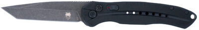 CobraTec Knives BLKDIABLOTNS Diablo  Automatic 3.50″ Folding Plain Black Stonewashed D2 Steel Blade, 4.75″ Black G10 Handle