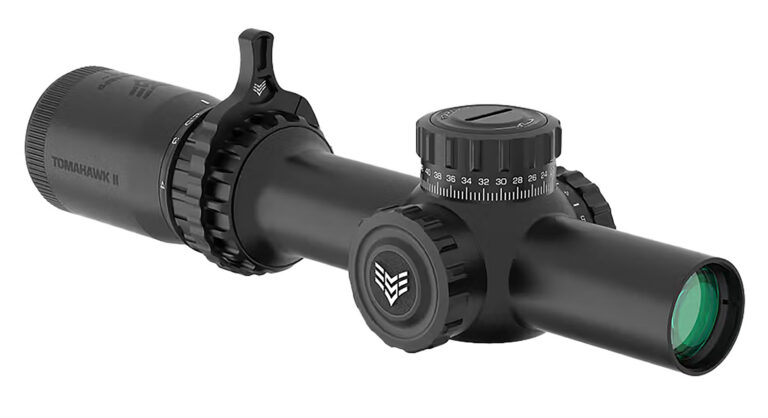 TOMAHAWK II LPVO 1-4X24MM SFP ILLUMINATED RIFLE SCOPE TOMAHAWK II LPVO 1-4X24MM SFP ILLUMINATED GREEN BDC BLACK