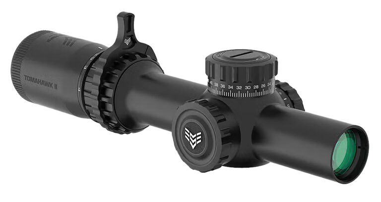 TOMAHAWK II LPVO 1-6X24MM SFP ILLUMINATED RIFLE SCOPE TOMAHAWK II LPVO 1-6X24MM SFP ILLUMINATED GREEN BDC BLACK