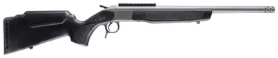 CVA CR4443S Scout Takedown 450 Bushmaster 1rd 22″ Stainless Fluted Threaded Barrel, Stainless Steel Receiver w/Picatinny Rail, Adj Comb & LOP Black Synthetic Stock