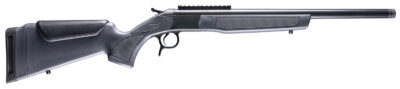 CVA CR4441 Scout  400 Legend 1rd 20″ Blued Threaded Barrel, Blued Picatinny Rail Receiver, Stealth Gray Fixed Synthetic Stock