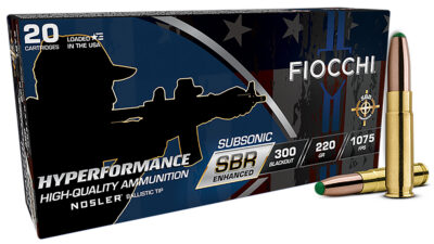 Fiocchi 300BKSBS Hyperformance  300Blackout 220gr Nosler BT 20 Per Box/10 Case