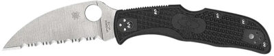 Spyderco C243FPWCBK Endela Lightweight 3.40″ Folding Wharncliffe Plain VG-10 SS Blade, Black Textured FRN Handle