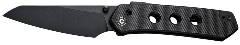CIVIVI Knives Snecx Vision FG Superlock Folding Knife 3.54" Nitro-V Black Reverse Tanto Blade, Black G10 Handles - C22036-1