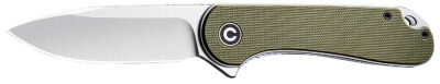 CIVIVI Knives C907E Elementum Flipper Knife 2.96″ D2 Satin Blade, OD Green G10 Handles, Liner Lock