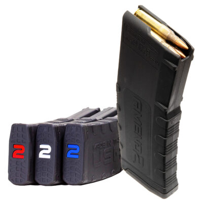 AMEND2 AR-15 30 ROUND BLK MAG 3 PK WITH RED WHITE AND BLUE INTERNALS